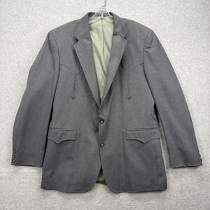 Circle S Blazer Mens‎ 44 Long Gray Coat Western Sport Jacket Cowboy Vegas USA